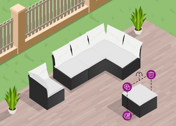 Configura tu propio conjunto de muebles de jard&iacute;n