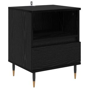 vidaXL Armario de Noche Roble Negro 40 x 35 x 50 cm