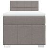 vidaXL Cama box spring con colch&oacute;n tela gris taupe 90x190 cm