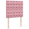 vidaXL Cama box spring con colch&oacute;n terciopelo rosa 90x190 cm