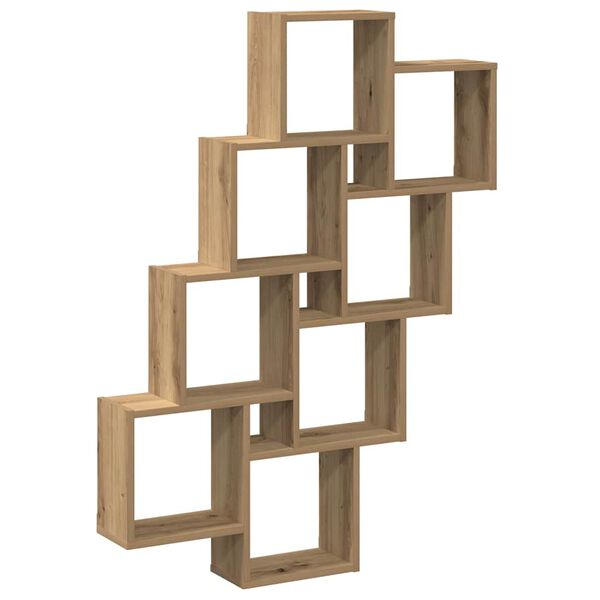 vidaXL Estante cubo de pared madera ingenier&iacute;a roble 90x15x119,5 cm