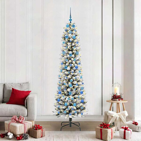 vidaXL &Aacute;rbol de Navidad artificial 210 cm PVC, Metal y Pl&aacute;stico