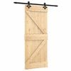 vidaXL Puerta Corredera 85 x 210 cm Natural y negro