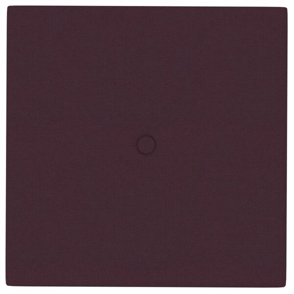 vidaXL Paneles de pared 12 uds tela morado 30x30 cm 1,08 m&sup2;