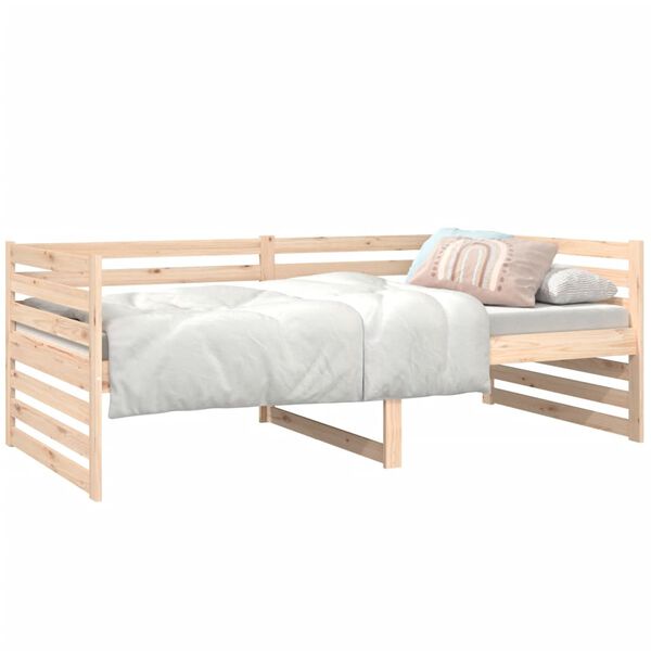 vidaXL Sof&aacute; cama sin colch&oacute;n madera maciza de pino 90x190 cm