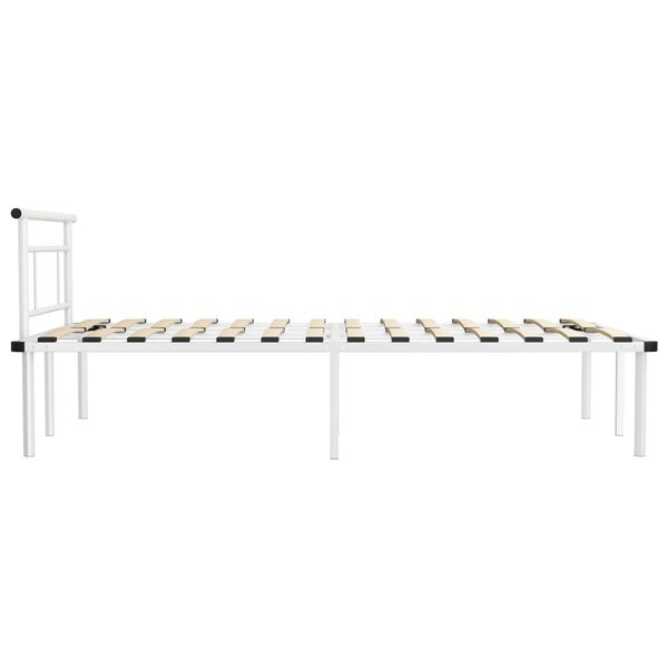 vidaXL Estructura de cama sin colch&oacute;n metal blanco 120x200 cm