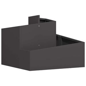 vidaXL Macetero de Jard&iacute;n Negro 60 x 60 x 50 cm Acero laminado en fr&iacute;o