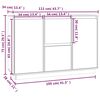 vidaXL Aparador de madera maciza de pino gris 111x34x75 cm