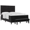 vidaXL Cama tipo Box Spring con colch&oacute;n Negro 140 x 190 cm Terciopelo