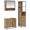 vidaXL Juego de muebles de ba&ntilde;o 3 uds. Roble artisan
