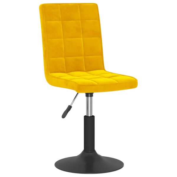 vidaXL Sillas de comedor giratorias 6 uds terciopelo amarillo mostaza