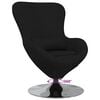 vidaXL Sill&oacute;n huevo Negro 63 x 73 x 90 cm tela