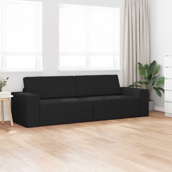 vidaXL Sof&aacute; cama 200cm Negro tela