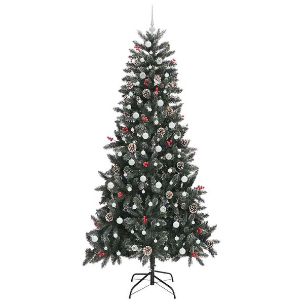 vidaXL &Aacute;rbol de Navidad artificial Verde 240 cm PVC, Pl&aacute;stico y Acero