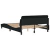 vidaXL Estructura de cama Dover tela negro 140x190 cm