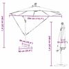 vidaXL Parasol de cantilever tipo plátano Antracita 294 x 294 x 248 cm