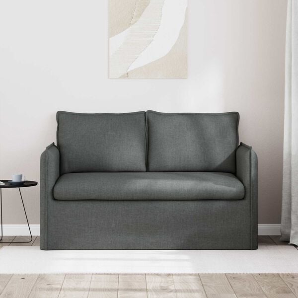 vidaXL Sof&aacute; 120cm Gris oscuro Metal