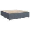 vidaXL Cama box spring con colch&oacute;n terciopelo gris oscuro 200x200 cm