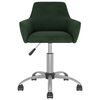 vidaXL Silla de comedor giratoria de terciopelo verde oscuro