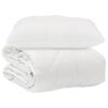 vidaXL Edred&oacute;n con almohada 2 uds. Blanco Microfibra