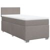 vidaXL Cama box spring con colch&oacute;n tela gris taupe 80x200 cm