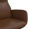 vidaXL Sill&oacute;n de relax de cuero sint&eacute;tico marr&oacute;n brillante