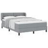 vidaXL Cama tipo Box Spring con colch&oacute;n Gris claro 140 x 190 cm tela