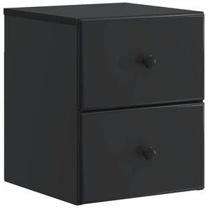 vidaXL Mesita de Noche de Pared con caj&oacute;n Negro 34,5 x 33 x 40 cm