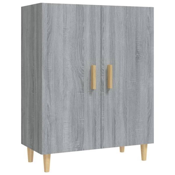 vidaXL Aparador de madera contrachapada gris Sonoma 70x34x90 cm