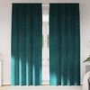 vidaXL Cortinas opacas 2 pcs Verde oscuro 140 x 225 cm Terciopelo