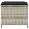 vidaXL Set comedor de jardín 5 pzas cojines ratán sintético gris claro