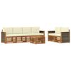 vidaXL Conjunto de sof&aacute;s de exterior 7 uds. Natural y Crema