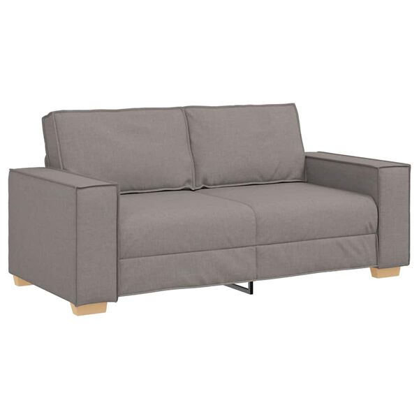 Sofá de 2 plazas vidaXL gris topo 140 cm tela