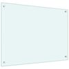 vidaXL Protecci&oacute;n salpicaduras cocina vidrio templado color leche 80x60 cm