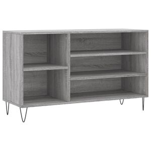 vidaXL Mueble zapatero madera contrachapada gris Sonoma 102x36x60 cm