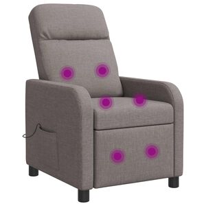 vidaXL Silla de masajes reclinable Topo Tela