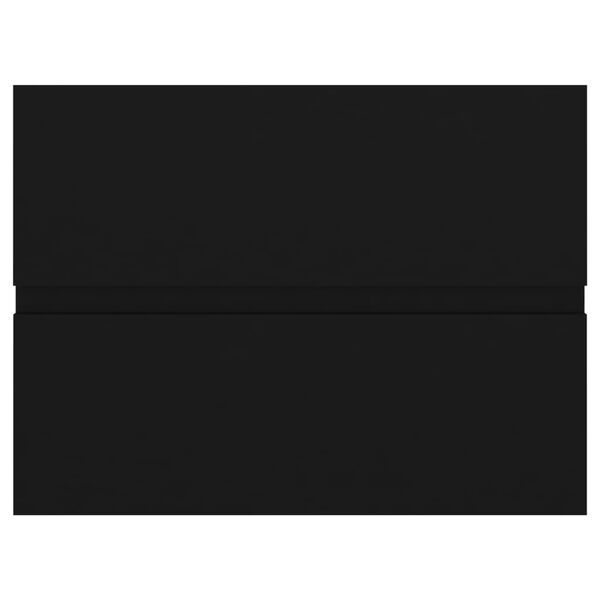 vidaXL Armario para lavabo madera contrachapada negro 60x38,5x45 cm