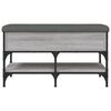 vidaXL Banco zapatero madera de ingenier&iacute;a gris Sonoma 82x42x45 cm