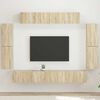 vidaXL Mueble de TV 8 pcs Roble Sonoma