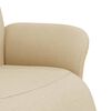 vidaXL Sill&oacute;n reclinable con reposapi&eacute;s tela color crema
