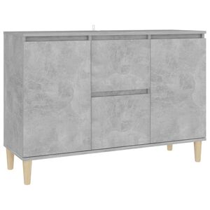 vidaXL Aparador madera de ingenier&iacute;a gris hormig&oacute;n 101x35x70 cm