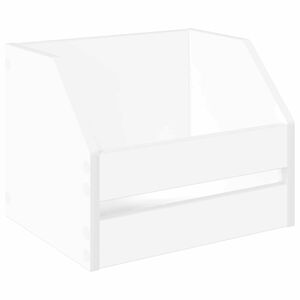 vidaXL Caja para &aacute;lbumes de vinilo Blanco 38 x 30 x 29 cm