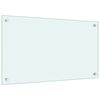 vidaXL Protecci&oacute;n salpicaduras cocina vidrio templado color leche 70x40 cm