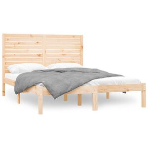 vidaXL Estructura de cama de madera maciza 140x200 cm