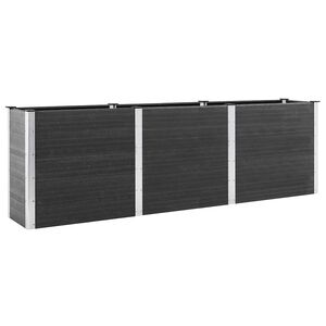 vidaXL Arriate de jard&iacute;n WPC gris 300x50x91 cm