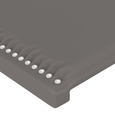 vidaXL Cabecero de cuero sintético gris 203x16x78/88 cm