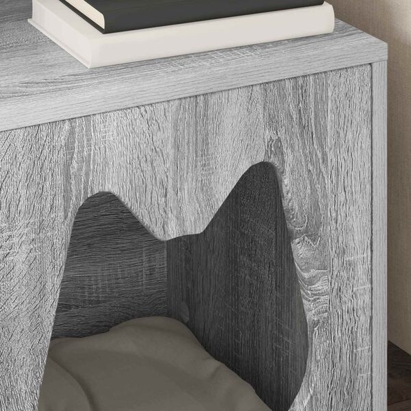 vidaXL Casa para Gatos Gris Sonoma 42,5 x 40 x 53,5 cm