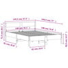 vidaXL Cama sin colch&oacute;n madera maciza de pino marr&oacute;n cera 140x190 cm
