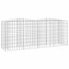 vidaXL Arriate de gaviones forma arco hierro galvanizado 200x50x100cm