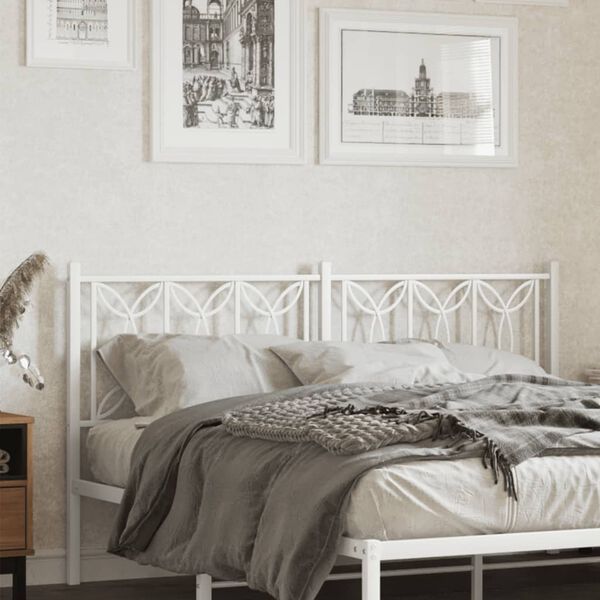 vidaXL Cabecero de metal blanco 150 cm